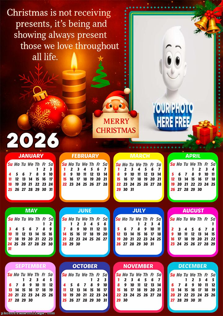 Calendar 2026 Christmas is not receiving presents