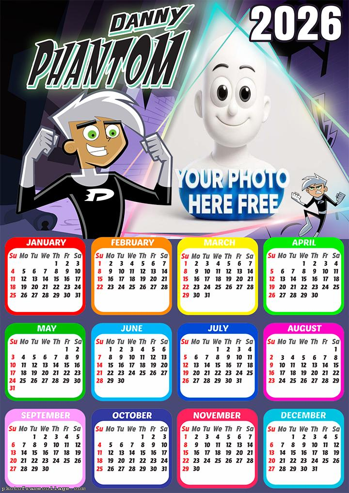 Calendar 2026 Danny Phantom Photo Montage Online