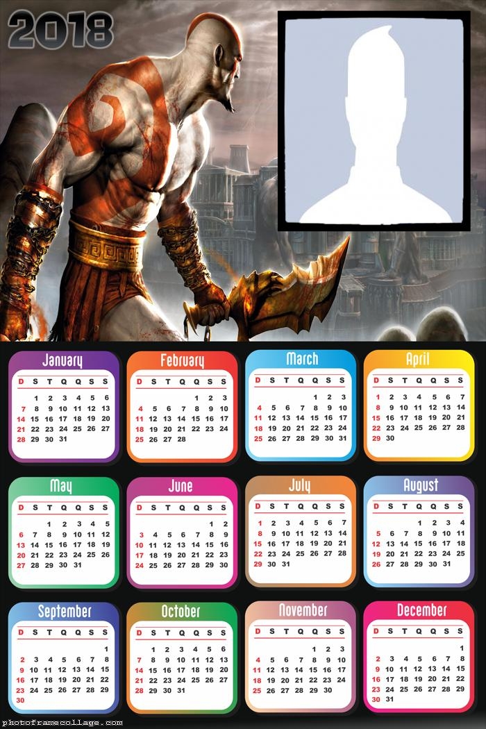 Calendar 2018 God of War
