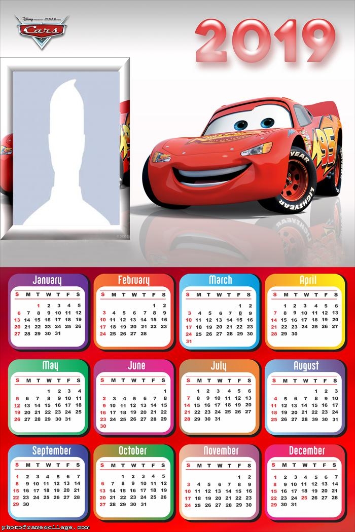 Lightning McQueen Calendar 2019 Picture Frame