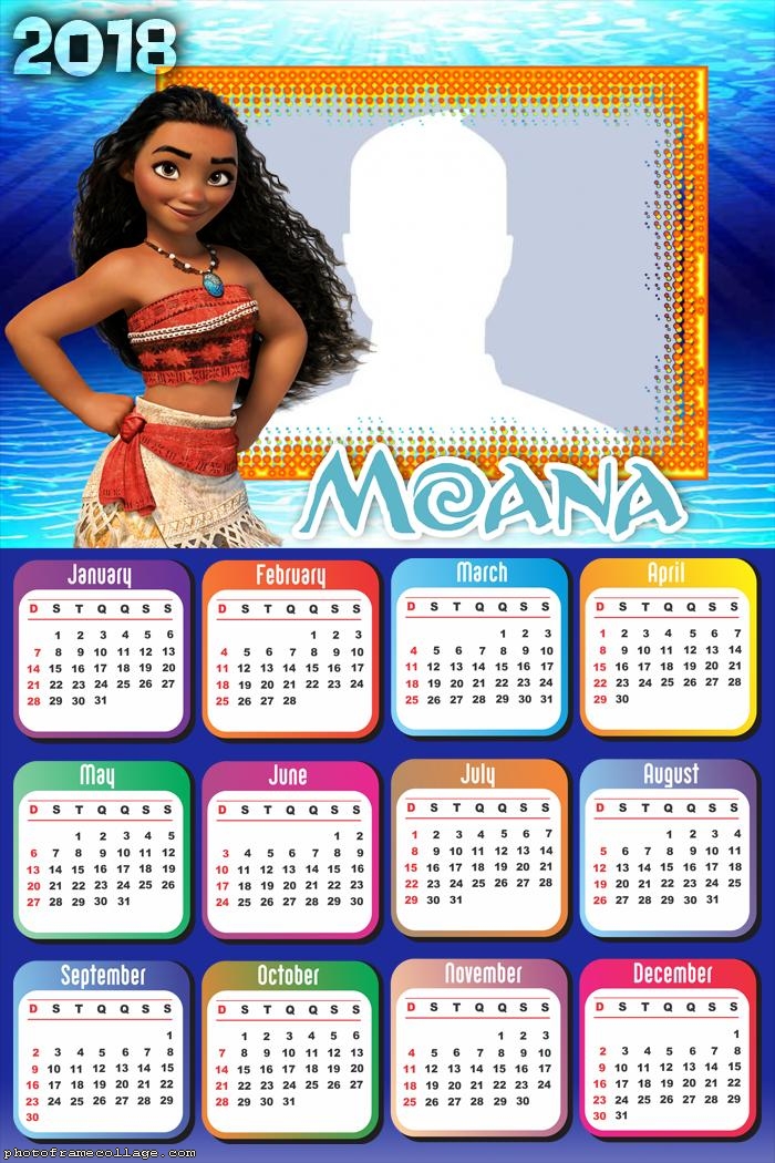 Calendar 2018 Moana