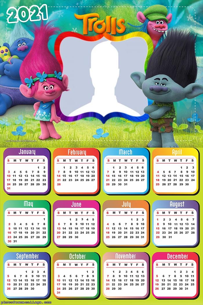 Calendar 2021 Trolls