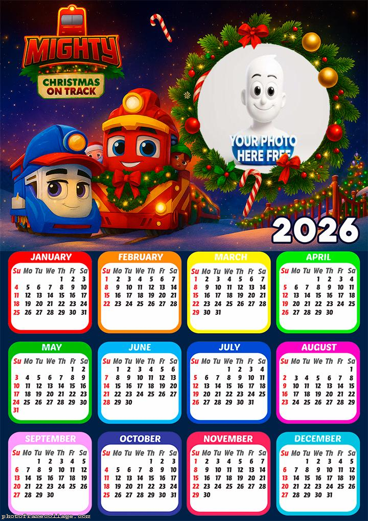 Calendar 2026 Mighty Christmas on Track