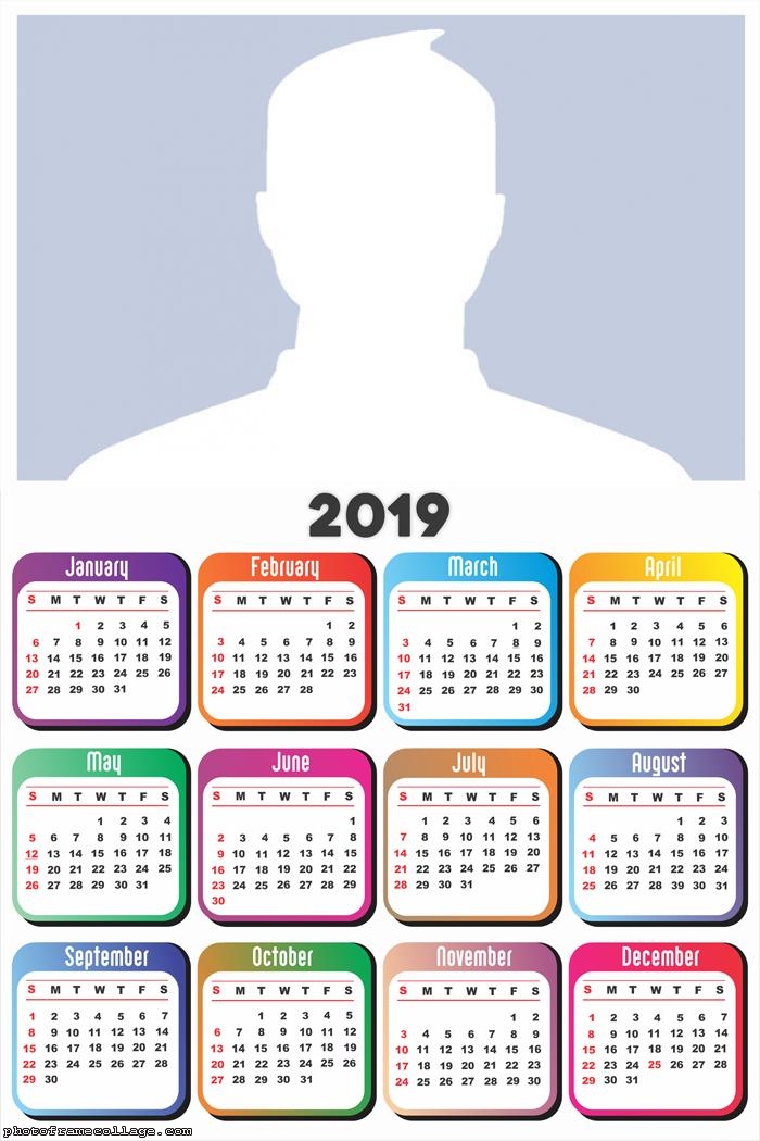 2019 Calendar in White