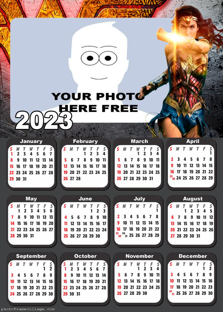 Calendar 2023 Wonder Woman