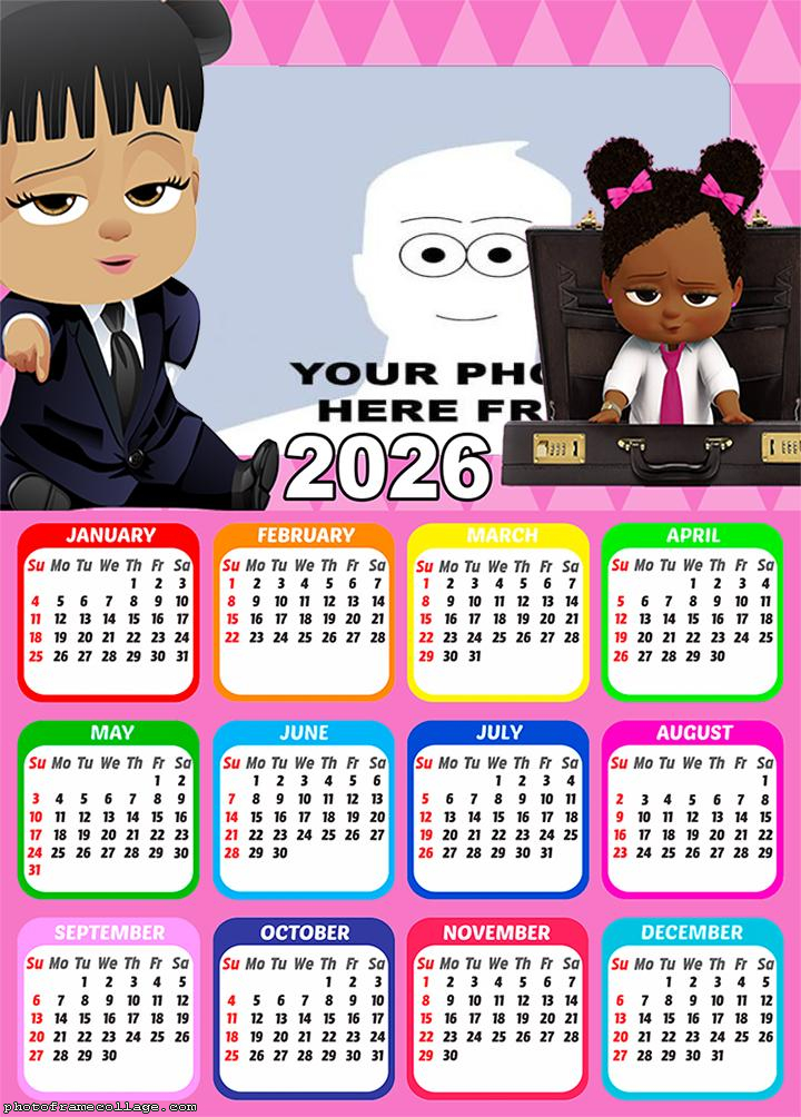 Calendar 2026 Powerful Boss Girl