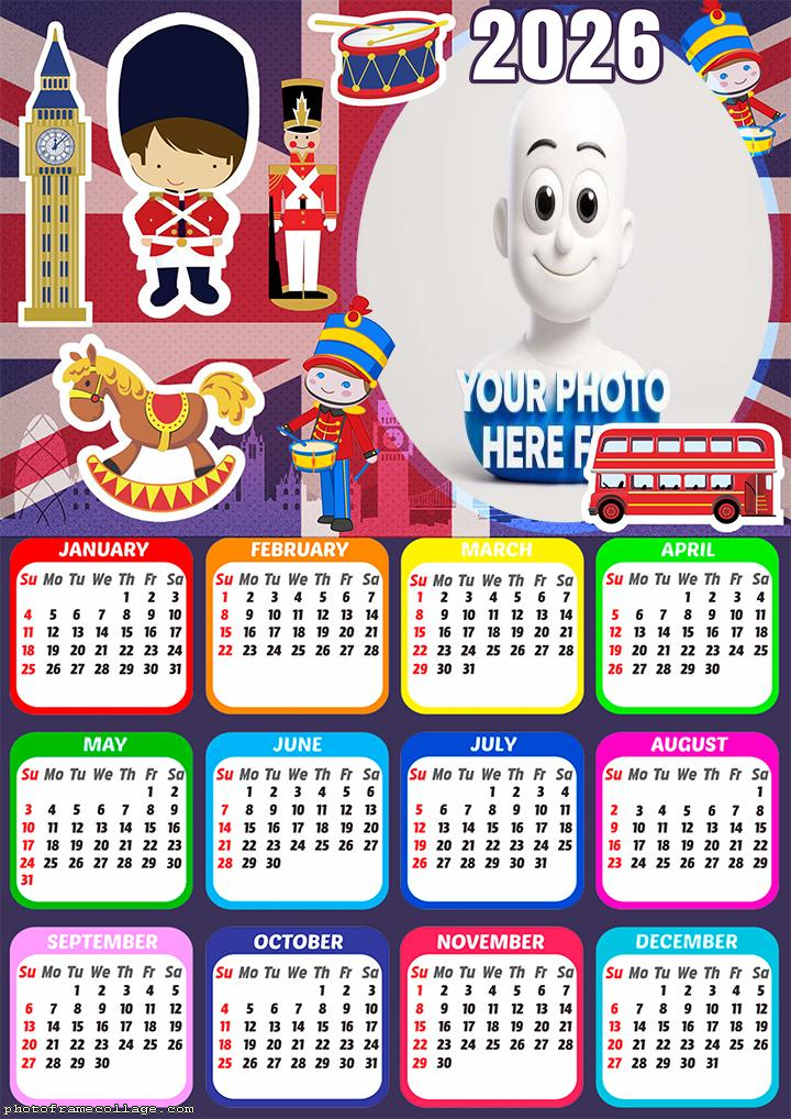 Calendar 2026 Tin Soldier Free Picture Frames