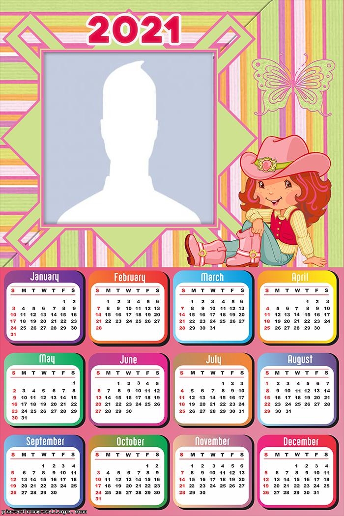 Strawberry Shortcake Cartoon Calendar 2021