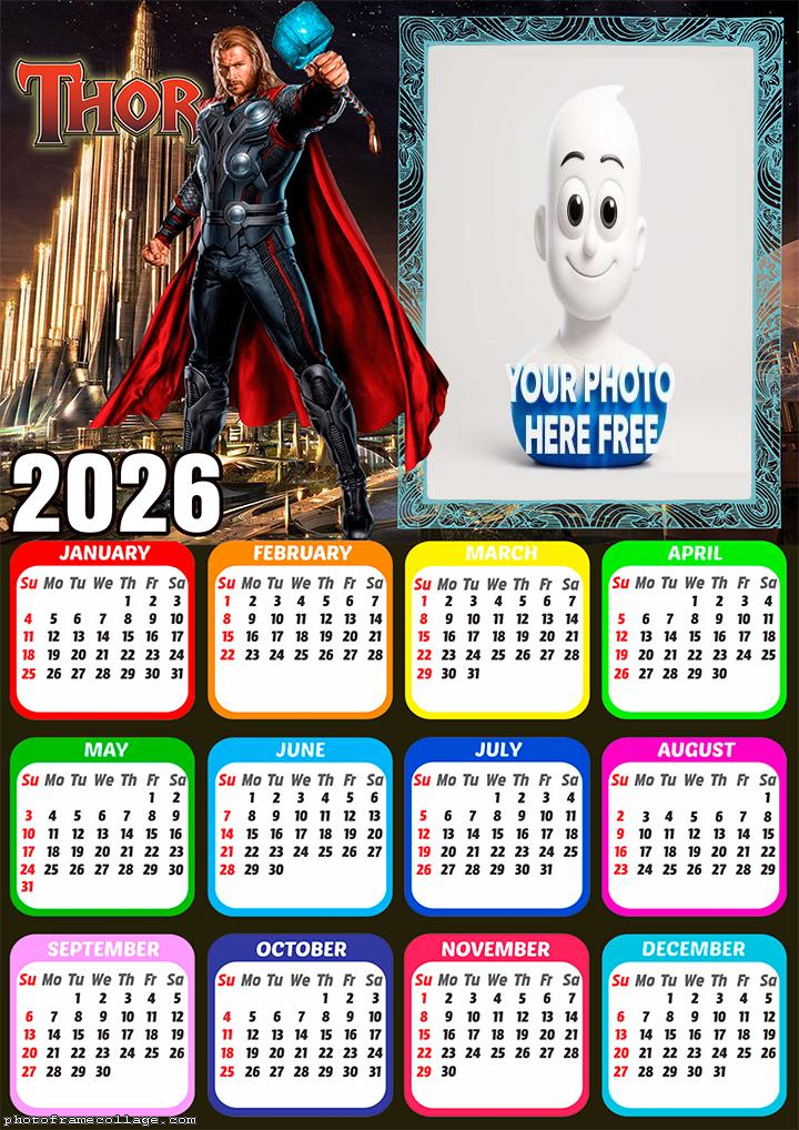 Calendar 2026 Thor Online Collage Creator