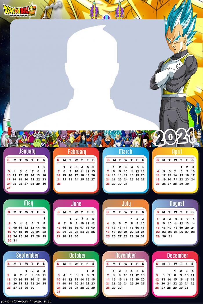 Vegeta Dragon Ball Calendar 2021 Picture Frame