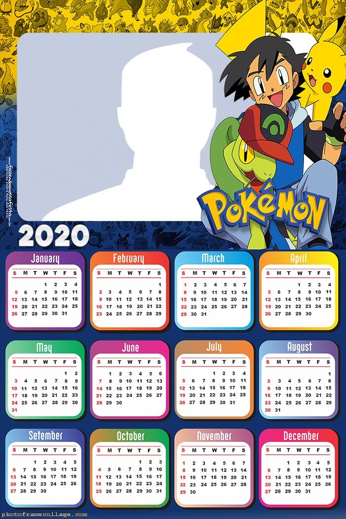 Pokemon Calendar 2020