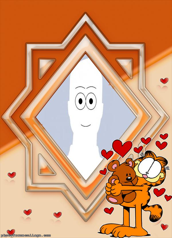 Garfield and Hearts Make a Photo Free