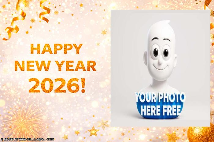 Happy New Year 2026 celebration frame