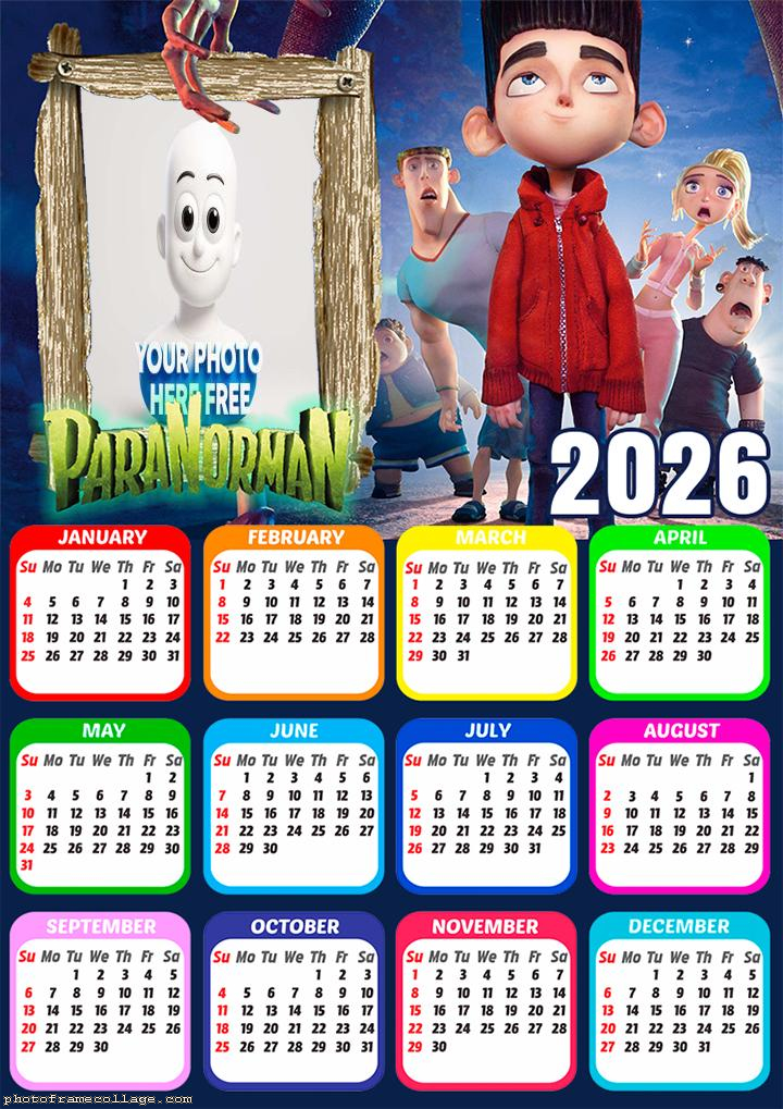 Calendar 2026 ParaNorman Maker Photo