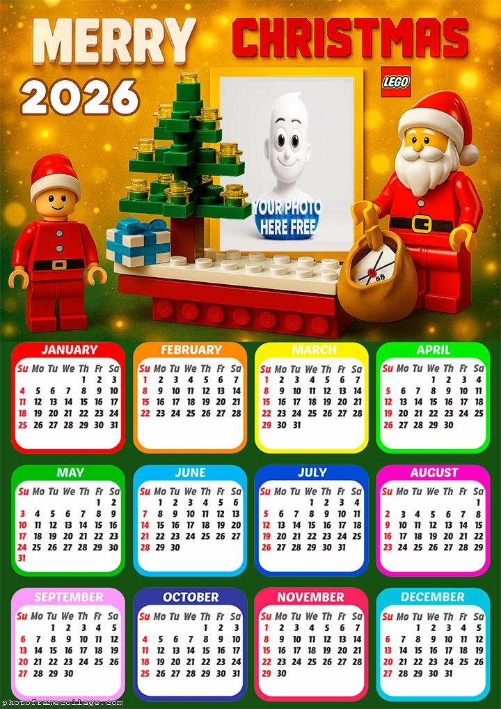Calendar 2026 Santa Claus LEGO
