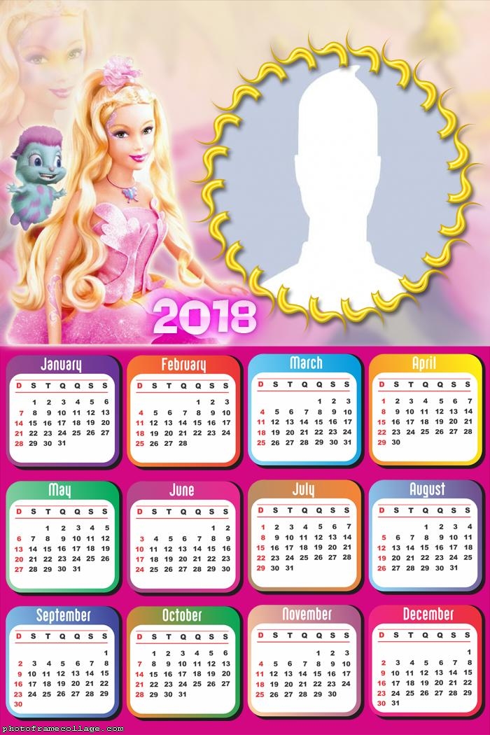 Calendar 2018 Barbie and Bibou