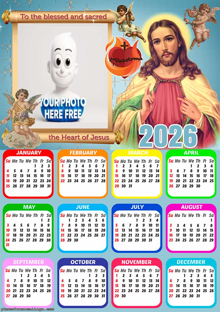 Calendar 2026 Sacred Heart of Jesus