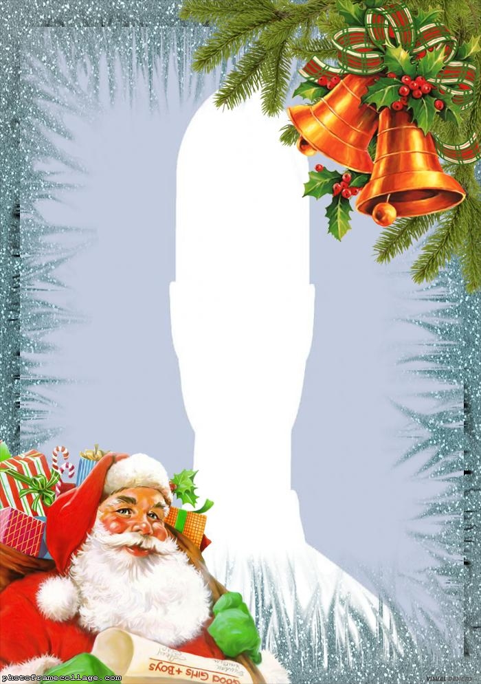 Santa Claus Reading Letter Picture Frame Collage