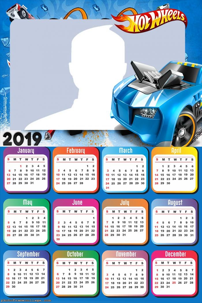 Hot Wheels Calendar 2019