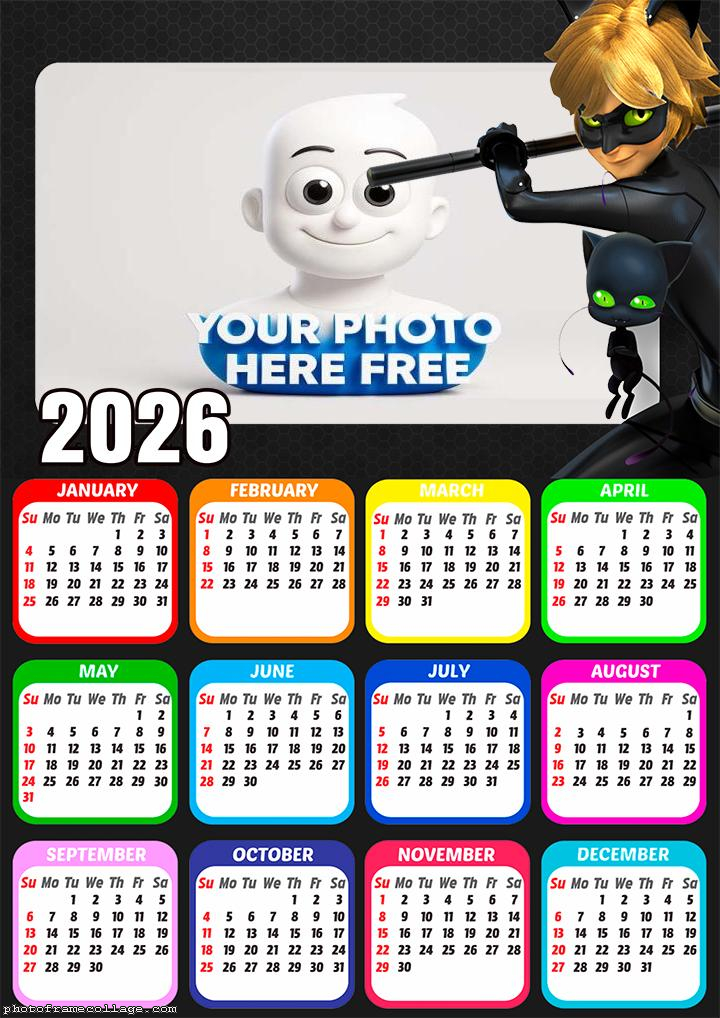 Calendar 2026 Catnoir Miraculous