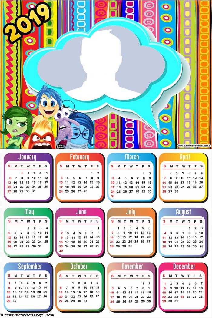 Inside Out Calendar 2019