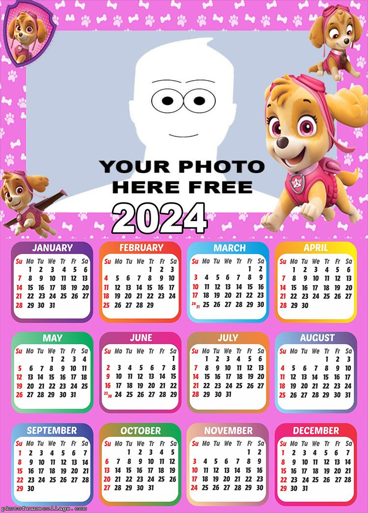 Calendar 2024 Skye Paw Patrol