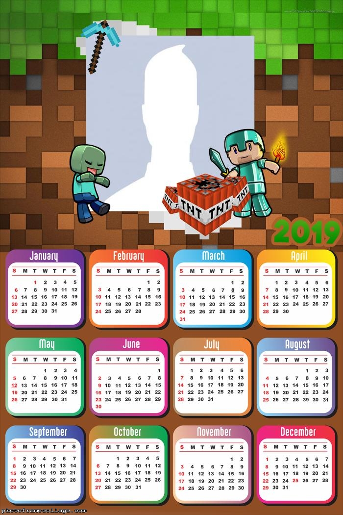 Minecraft Pocket Edition Calendar 2019