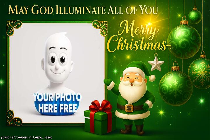 Santa Claus Green Clothes modern photo frames