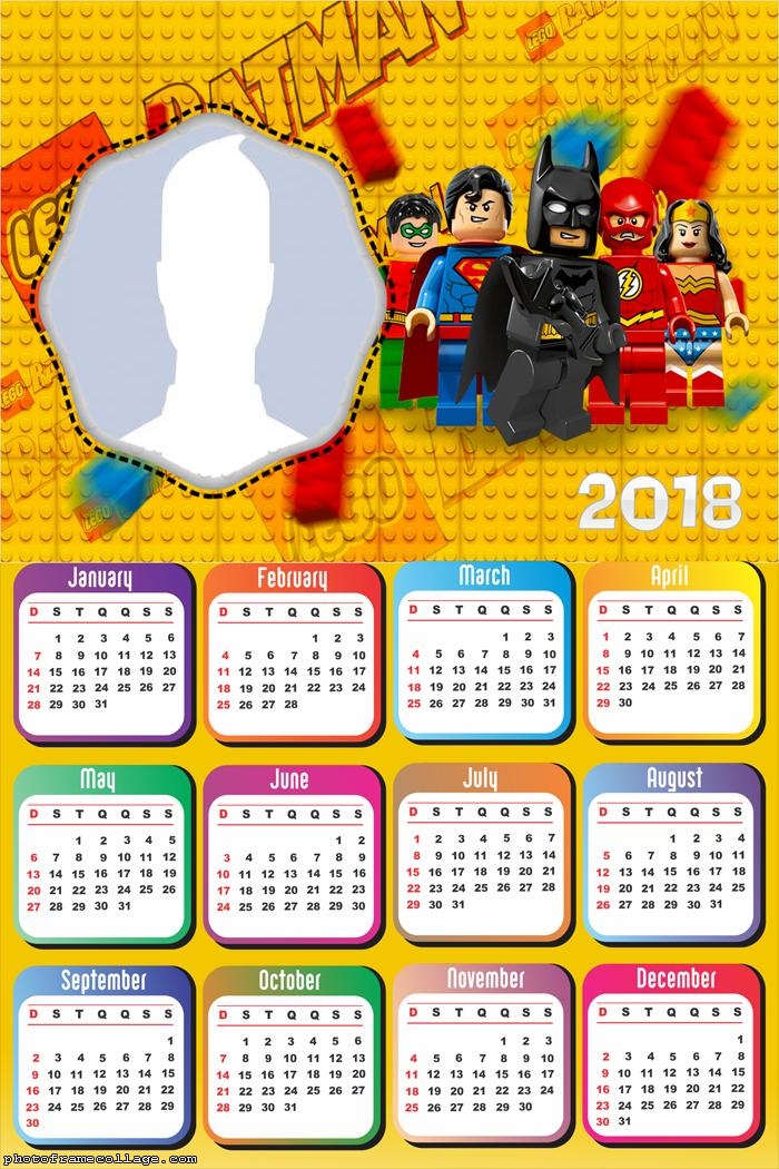 Calendar 2018 Batman Lego