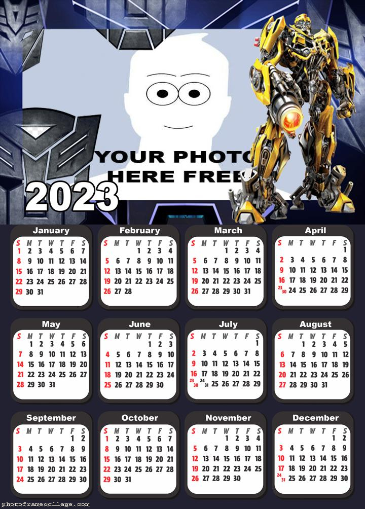 Calendar 2023 Transformers
