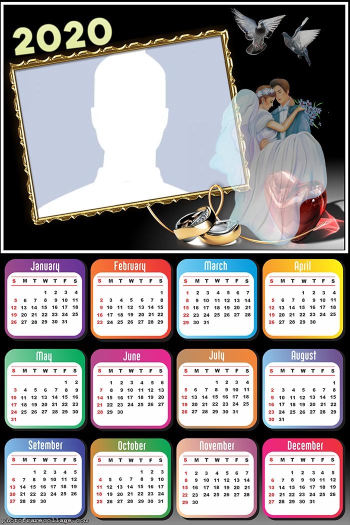 Just Married Calendar 2020