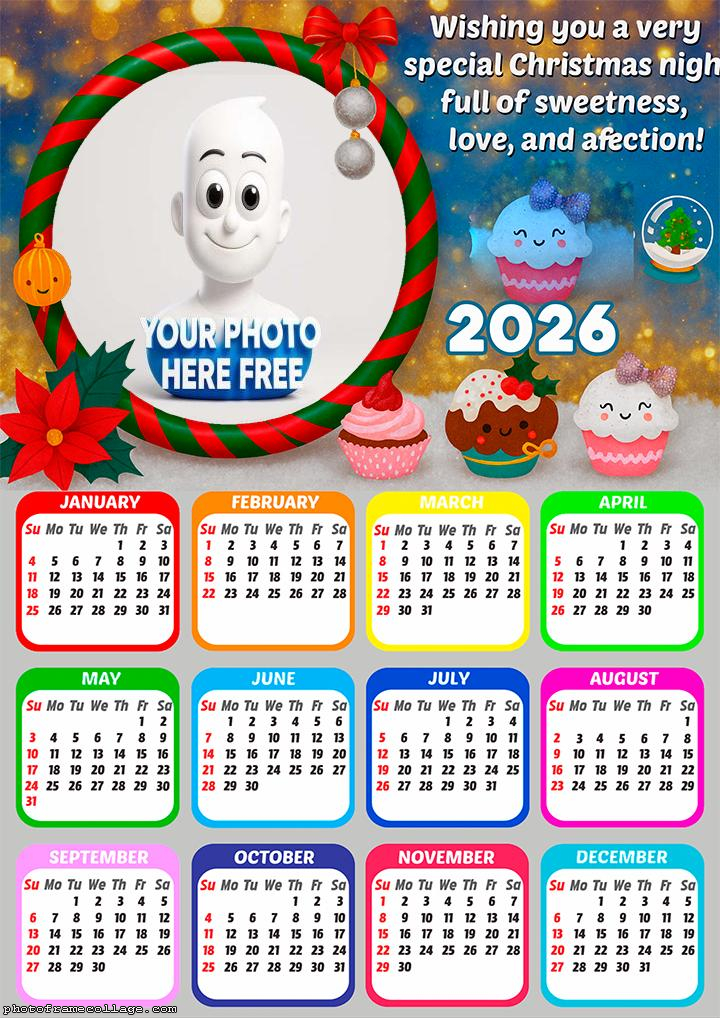 Calendar 2026 Sweetness Love and Afection Christmas