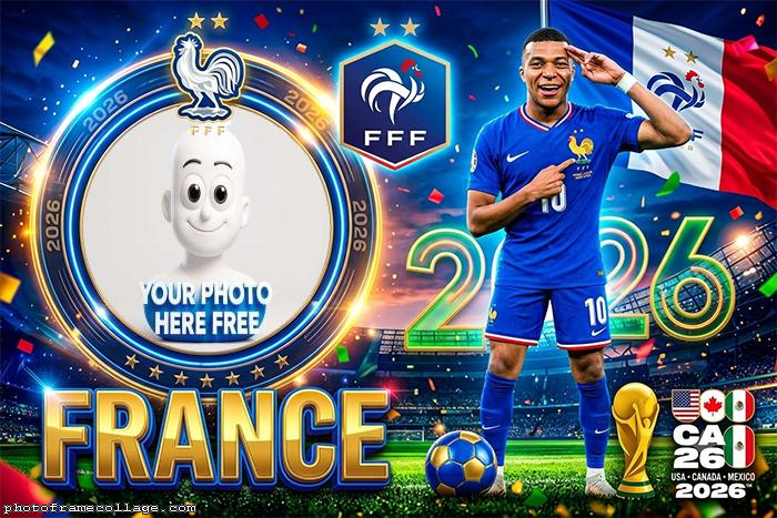 Kylian Mbappe World Cup 2026 Picture Frame Printable