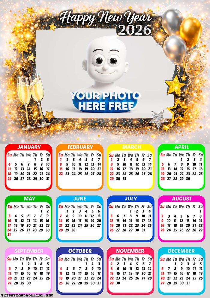 Calendar 2026 Best New Year frames 2026