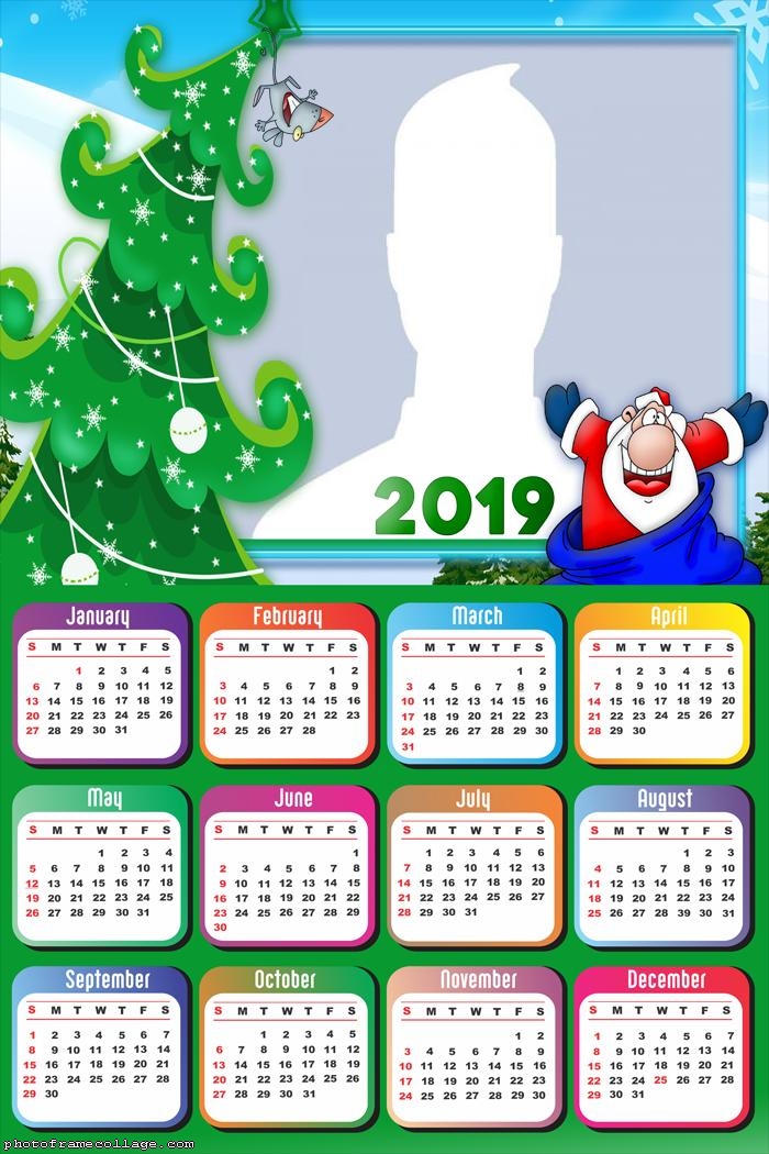 Santa Claus Drawing Calendar 2019