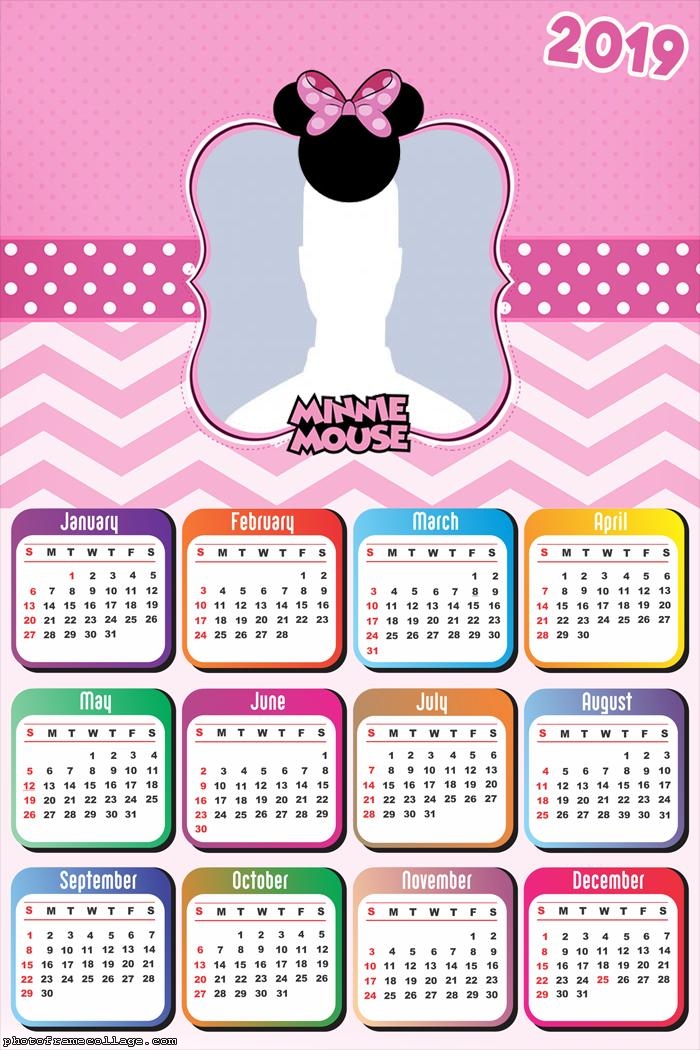 Theme Minnie Calendar 2019