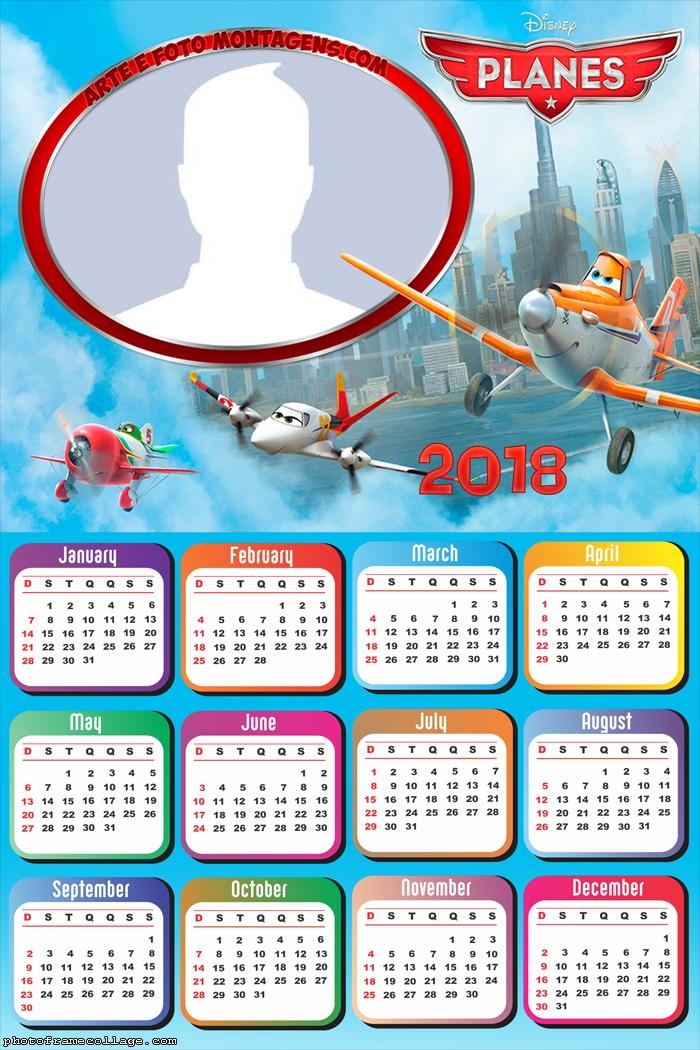 Calendar 2018 Planes