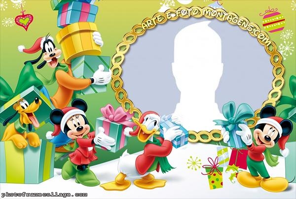 Mickey Christmas Photo Collage