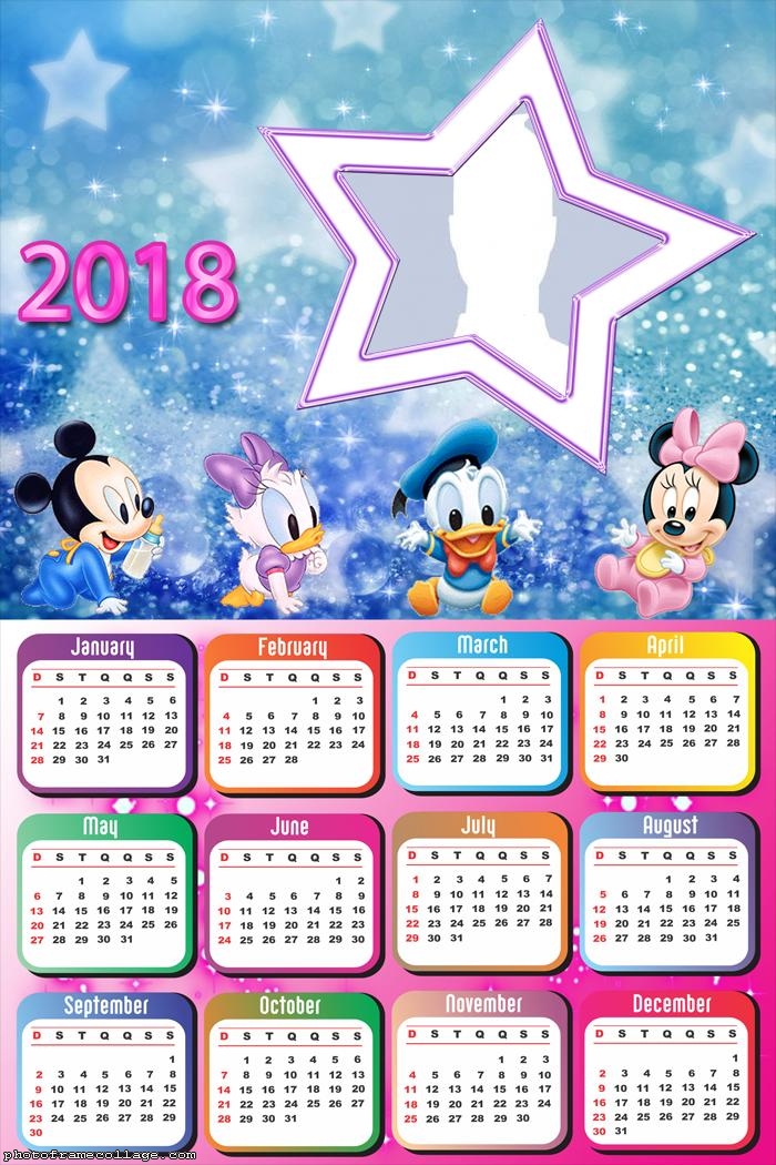 Calendar 2018 Baby Disney