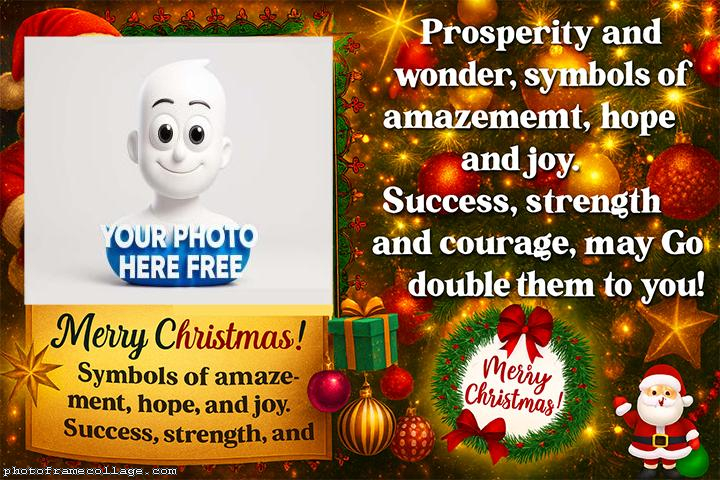 Merry Christmas Symbols of Amazement Montage