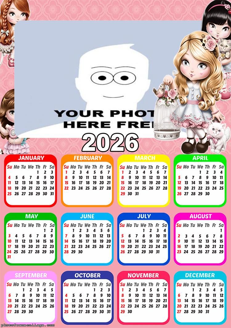 Calendar 2026 Jolie Blond