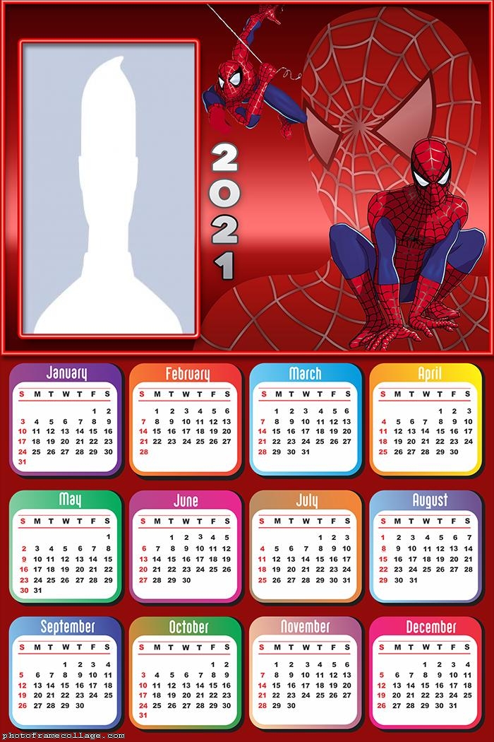 Calendar 2021 Spider Man Far From Home
