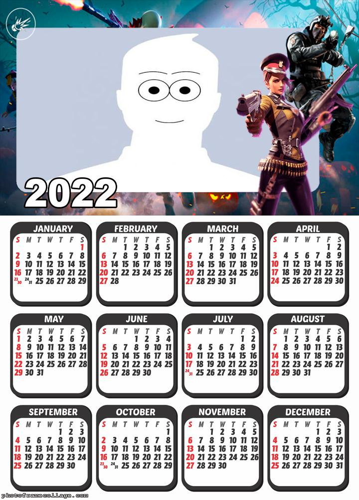 Calendar 2022 Free Fire