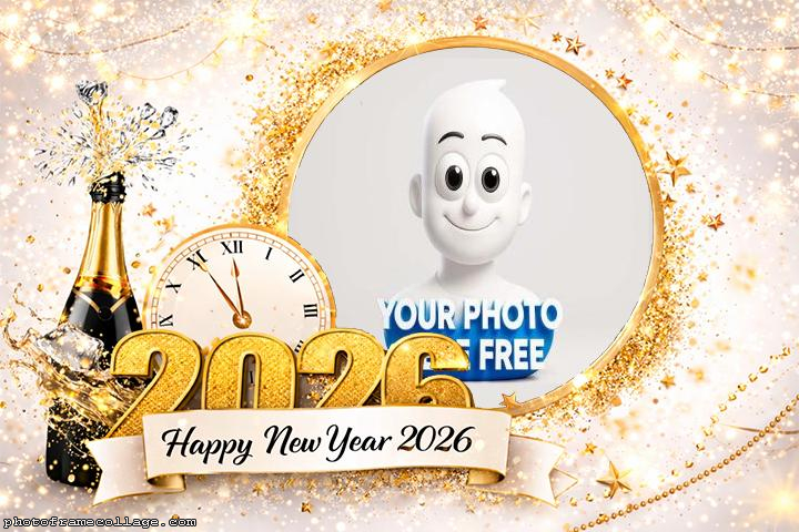 Elegant New Year 2026 photo frame 
