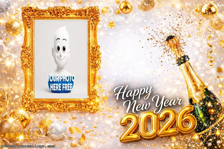 Happy New Year photo frame 2026