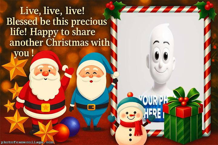 Blessed be this precious life Christmas making collage pictures