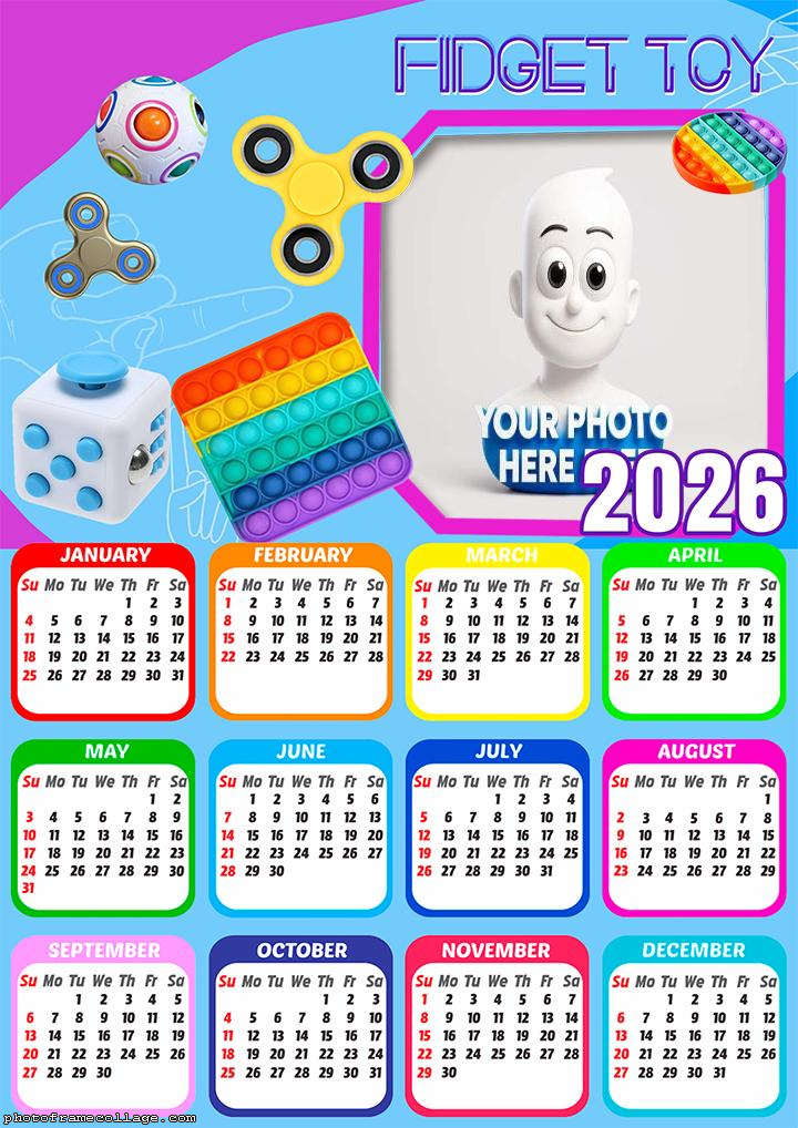 Calendar 2026 Fidget Toy Picture Frame