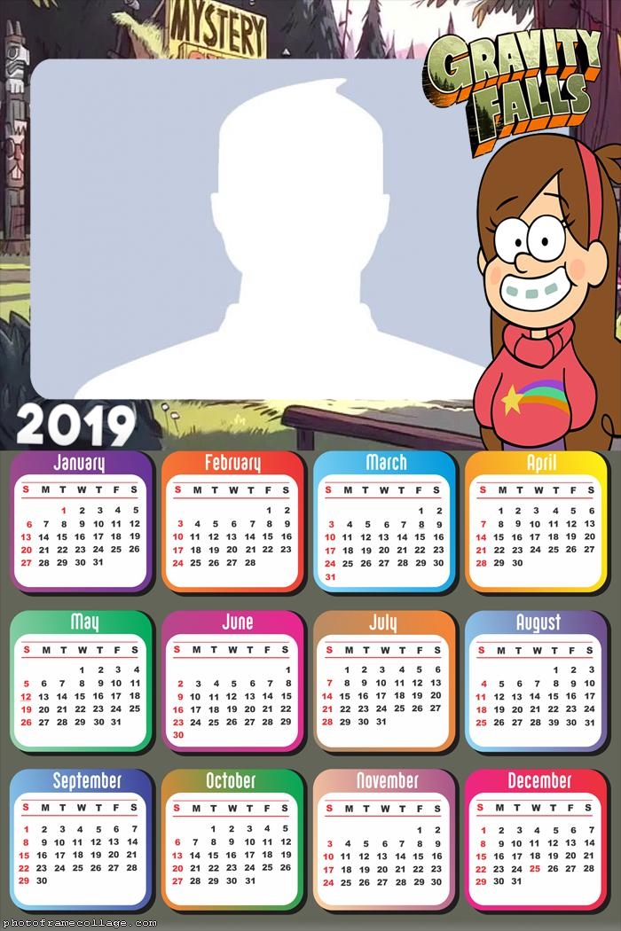 Mabel Gravity Falls Calendar 2019 Picture Frame