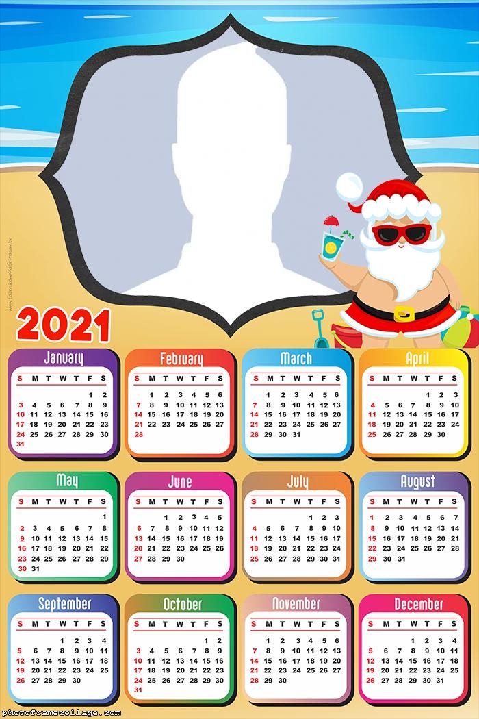 Calendar 2021 Santa Claus Drawing