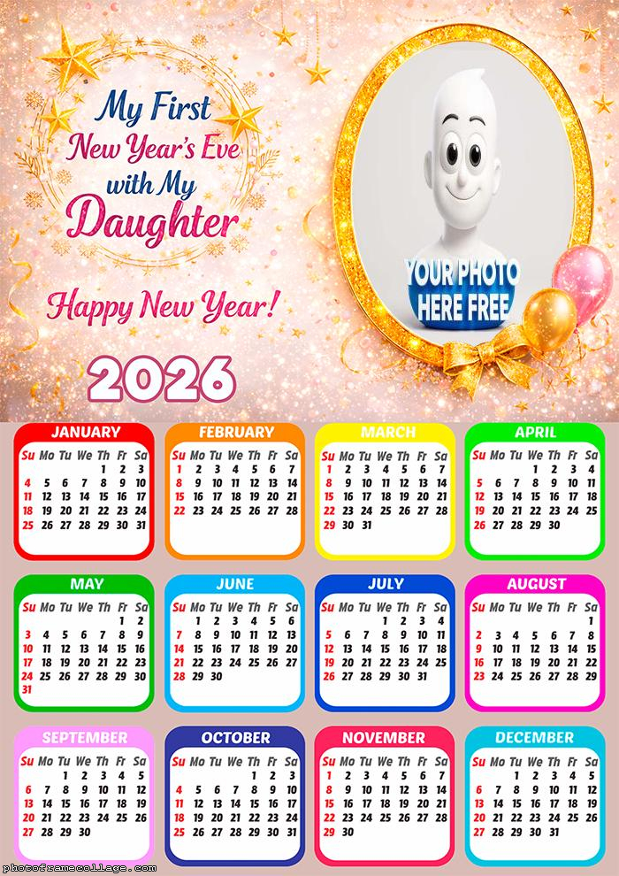Calendar 2026 Happy New Year My Daughter